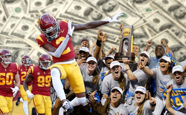 College athletes could soon be allowed to make money on endorsement deals in the state of California (Credit: Getty Images and iStock)